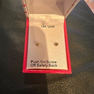 New 14KT Gold earrings in box